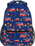 Wamika Monster Car Kids Backpack Trucks Racing Cars School Backpacks Boys Girls by Wamika