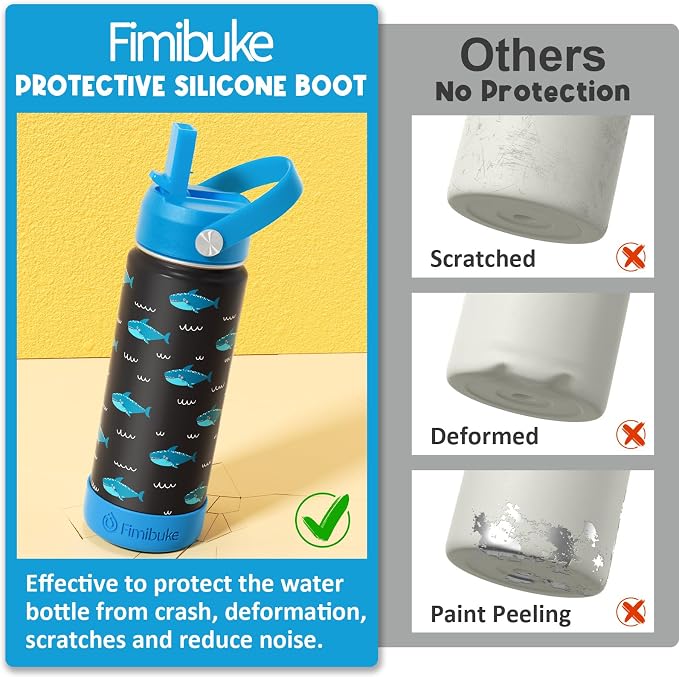 Fimibuke Kids Insulated Water Bottle, 18oz BPA FREE 18/8 Stainless Steel Kids - Image 5