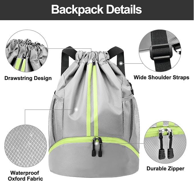 Hoedia Sports Drawstring Backpack - Image 3