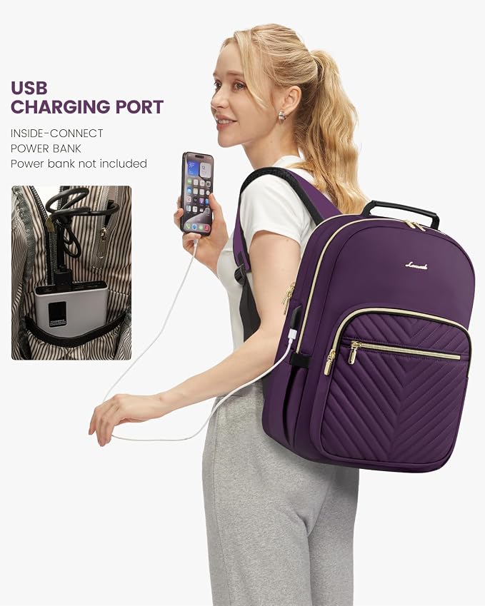 LOVEVOOK Laptop Backpack for Women, Travel Computer Work Bags - Image 5