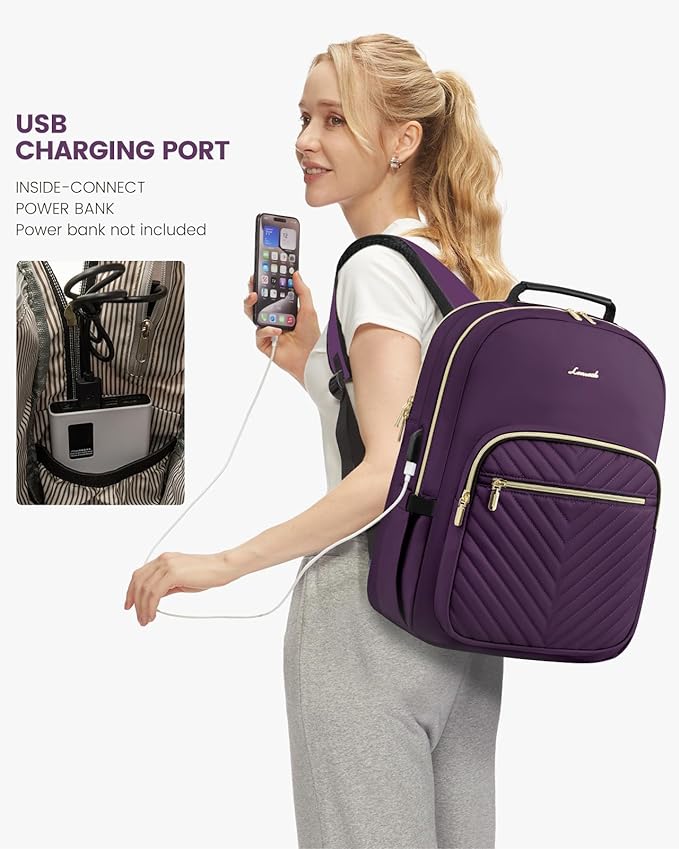 LOVEVOOK Laptop Backpack Purse for Women, Work Travel Computer Bags, College - Image 5