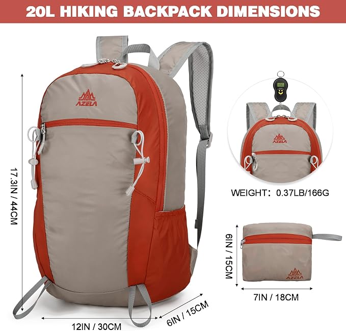 Seektop 20L Ultra Lightweight Small Hiking Backpack, Water-Resistant Packable - Image 4