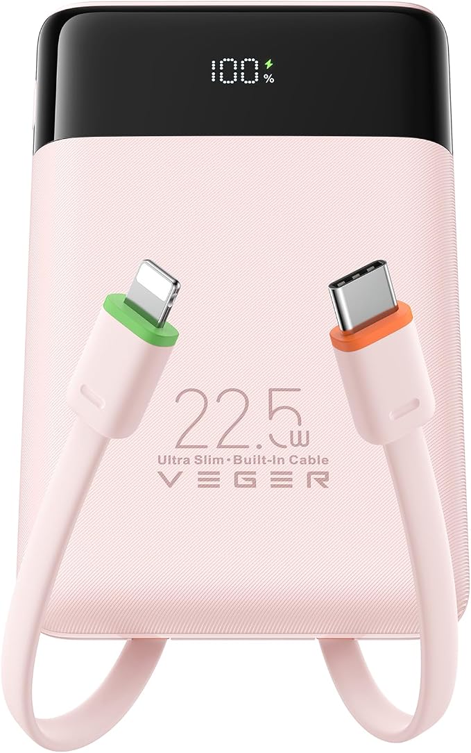 VEGER Portable Charger, Ultra Slim 22.5W Fast Charging by VEGER