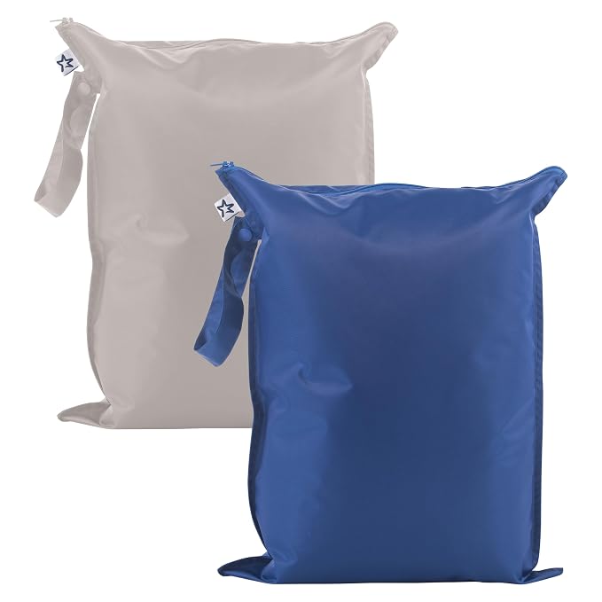 Tiny Twinkle Mess Proof Wet Bags | 2-Pack Reusable Waterproof Wet Bags by TinyTwinkle