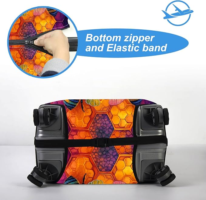 Luggage Cover Protector for 30-32 Inch Suitcases, TSA Approved Elastic Travel - Image 5
