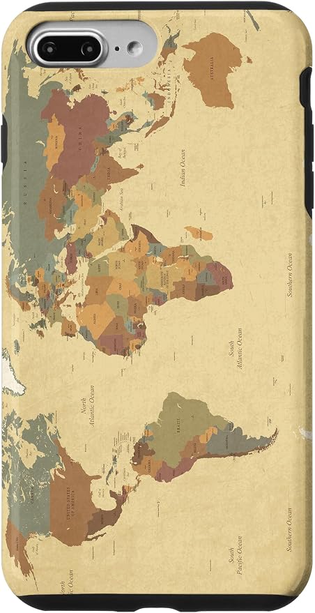 Globe Map Smartphone Cell Cover Gift World Map Pattern Phone Case by Unknown