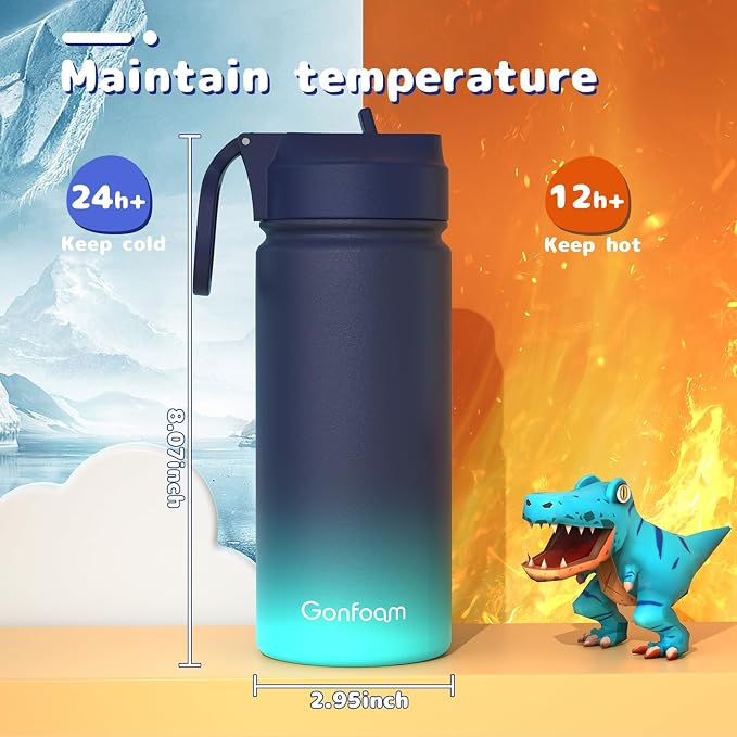 Kids Water Bottle, 16oz Water Bottles Kids - Image 6