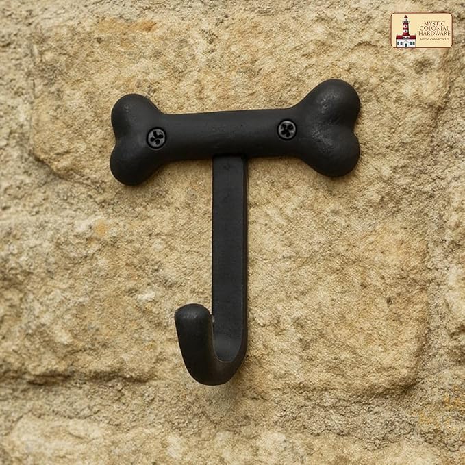 Mystic Colonial Medieval Cast Iron Bone-Shaped Wall Hook | Rustic Gothic - Image 5