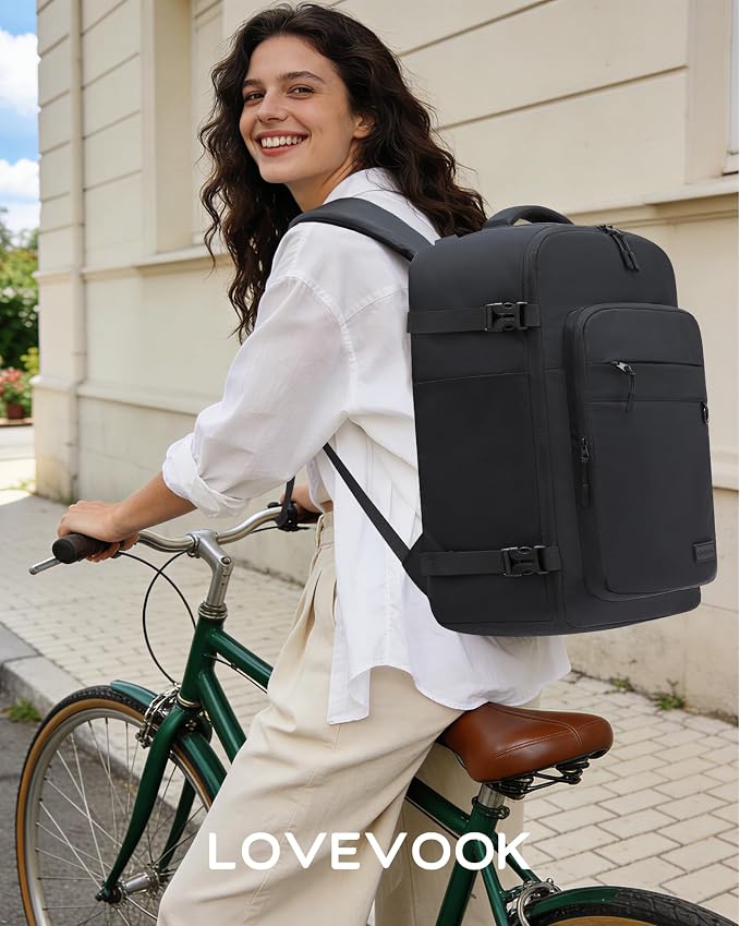 LOVEVOOK 40L Carry on Backpack, Large 17 Inch Travel Backpack - Image 2