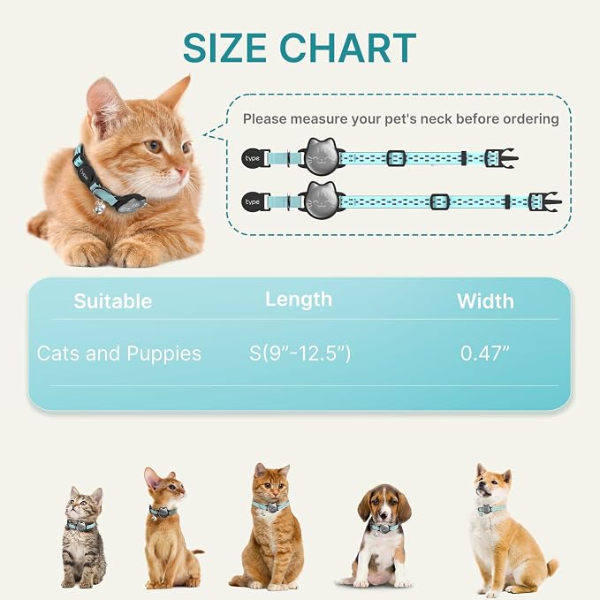 Waterproof Airtag 2nd & 1st Cat Collar, Breakaway Cat Airtag Collar - Image 6