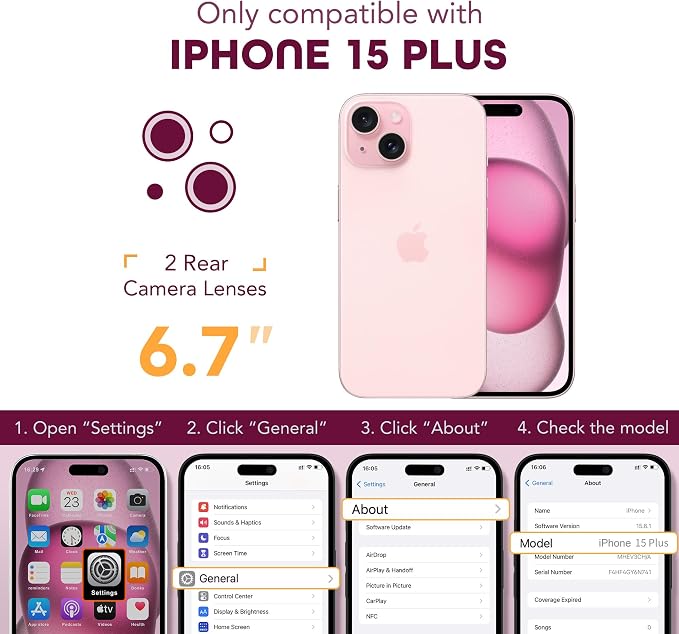 TIESZEN for iPhone 15 Plus Case, Compatible - Image 7