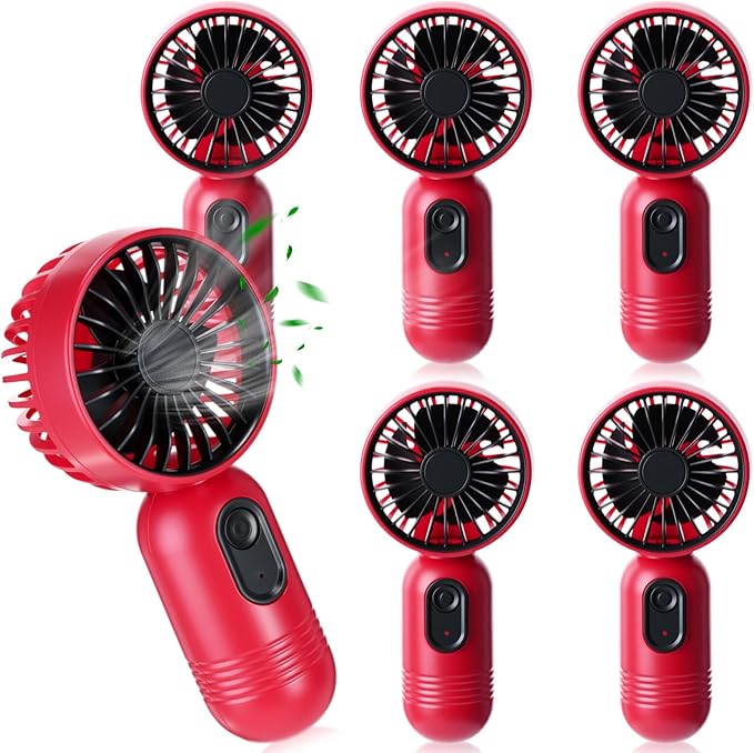 Rossesay 6 Pcs Mini Portable Fan Bulk Cute Handheld Lightweight Small Little by Rossesay