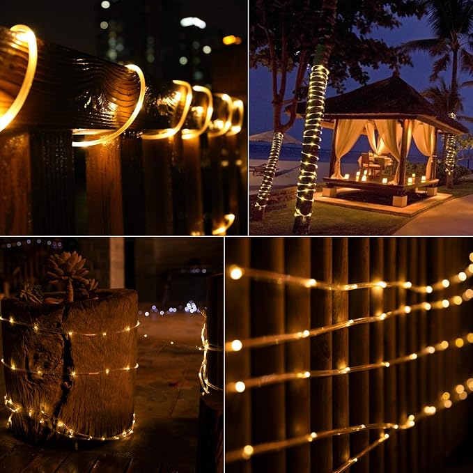 Brightown Solar Rope Lights, 39FT 100LED Outdoor Solar String Lights, IP65 - Image 7