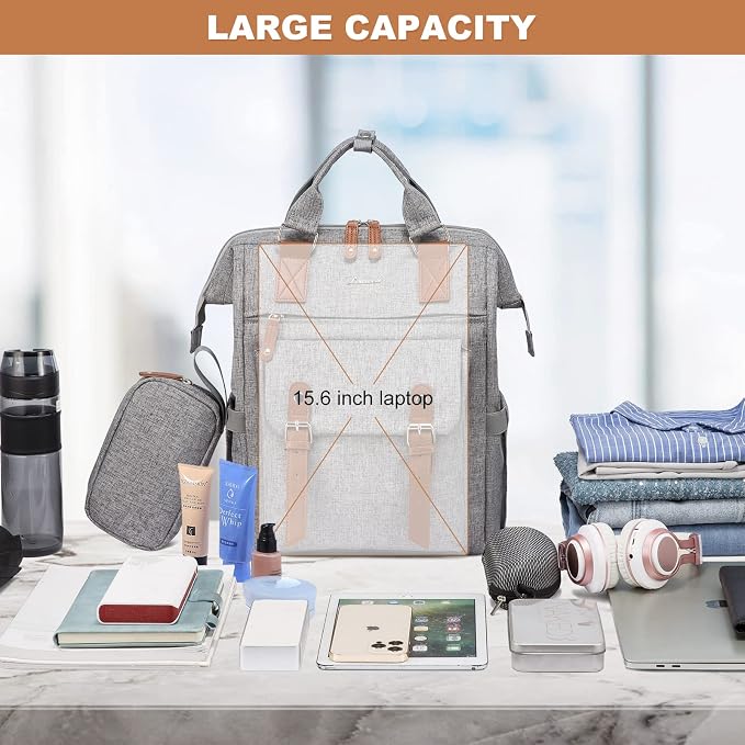 LOVEVOOK Laptop Backpack for Women Work Travel Teacher Commuter Backpack - Image 3