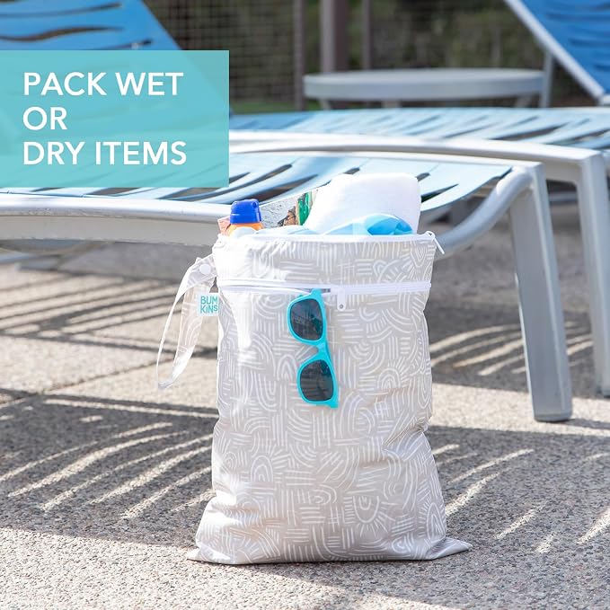 Bumkins Waterproof Wet Dry Bag for Baby, Swim Suit, Cloth Diapers, Pump Parts - Image 3