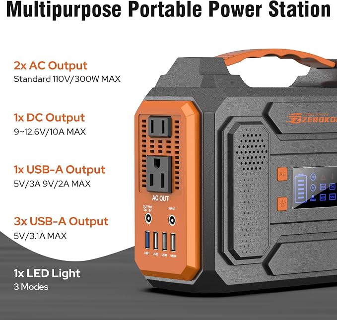 Portable Solar Generator, 300W Portable Power Station - Image 3