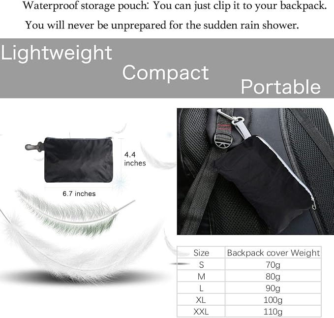 Frelaxy Waterproof Backpack Rain Cover, 10000mm Waterproof Level, Upgraded - Image 5