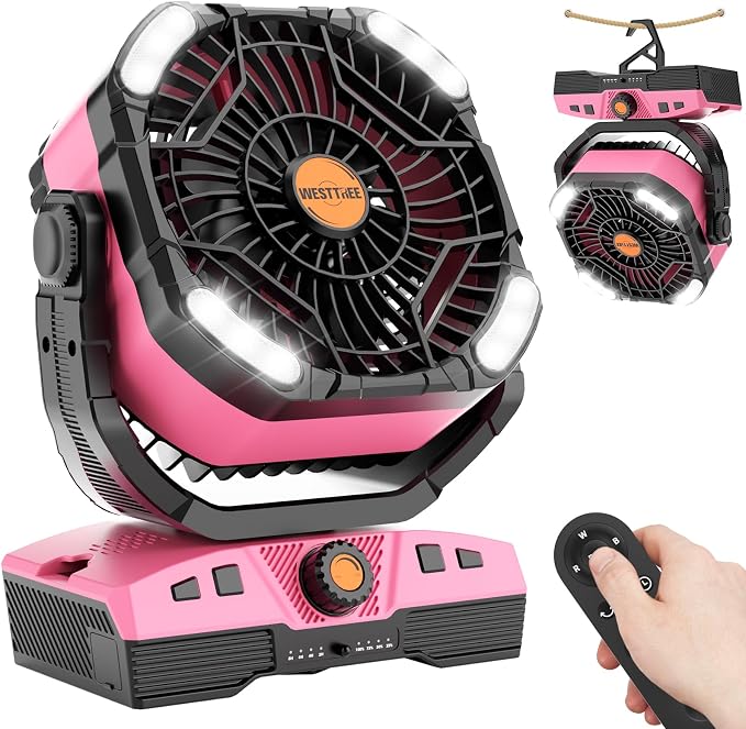 WESTTREE Camping Fan Oscillating Portable Fan 20000mAh Battery Powered Fans by WESTTREE