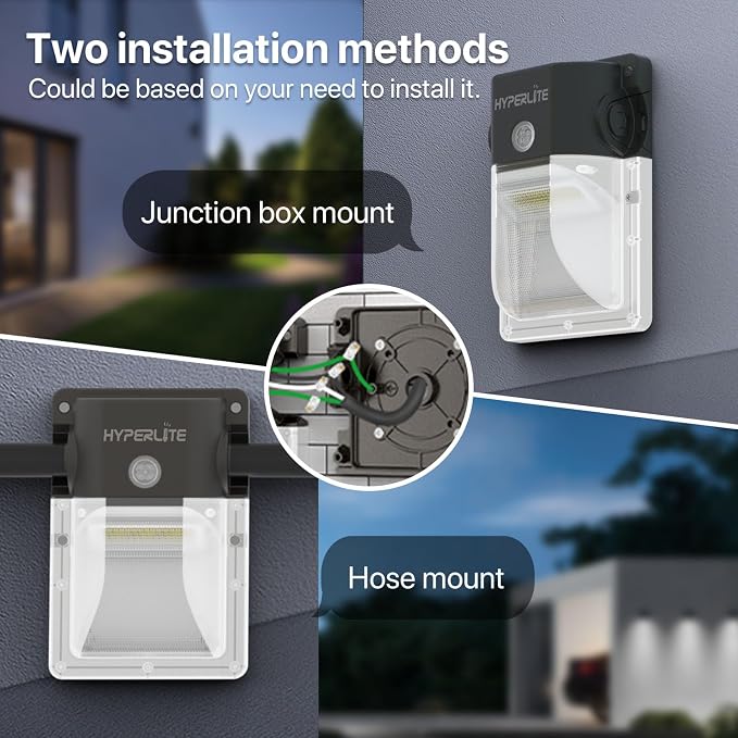 HYPERLITE LED Wall Pack Light: 30W 3600lm 5000K Daylight Outdoor Wall Lights - Image 9