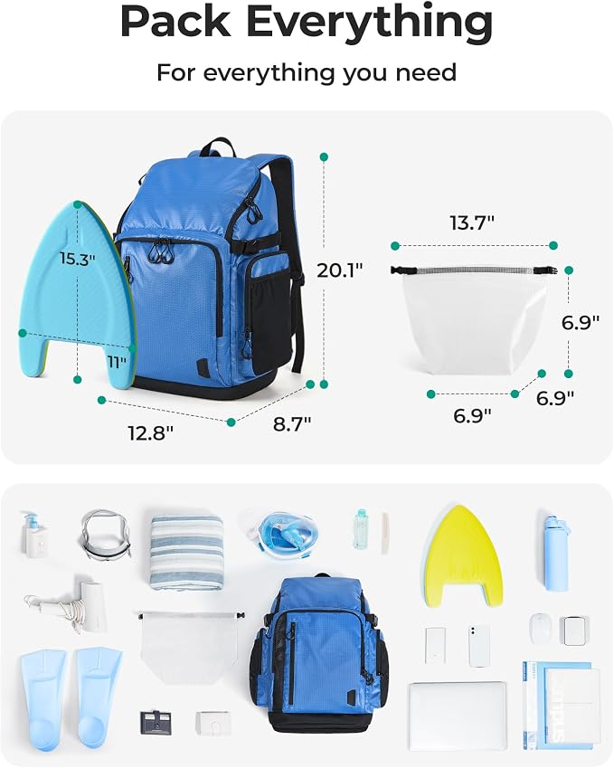 BAGSMART 2 Piece Swim Bag for Swimmers - Image 2