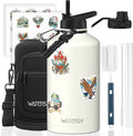 87oz Insulated Water Bottle, BPA Free&Leak Proof, 1.5 Gallon Stainless Steel by Watersy