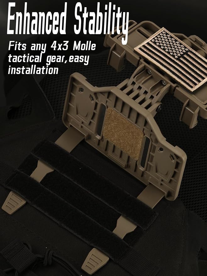 Tactical Molle Phone Holder for Plate Carrier Vest, Quick-Release Heavy Duty - Image 5