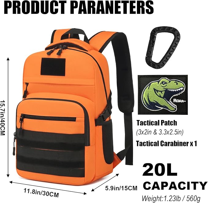 Kids Tactical Backpack Army Molle Bookbag Military Boys Backpack - Image 2