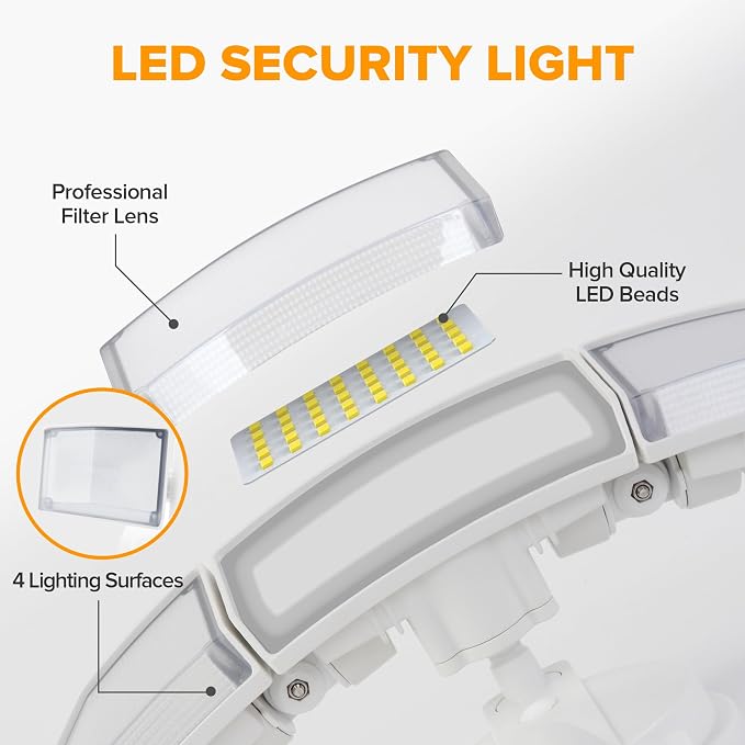 LUTEC 75W 8000 Lumen Floods Light Outdoor, Switch Controlled LED Security Lights - Image 6