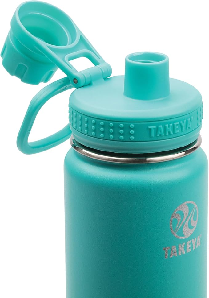 Takeya Actives Stainless Steel Water Bottle, Insulated Spout Lid, Keeps Drinks - Image 2