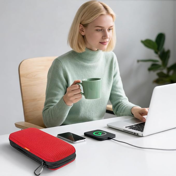 Double-Layer Hard Carrying Case Electronics Organizer - Image 7