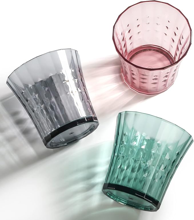 AVLA 12 Pack Plastic Water Tumblers, 10 OZ Unbreakable Acrylic Drinking Glasses - Image 3