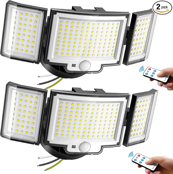 CLAONER 20W 3000LM LED Security Motion Sensor Outdoor Floodlights, 6500K by Claoner