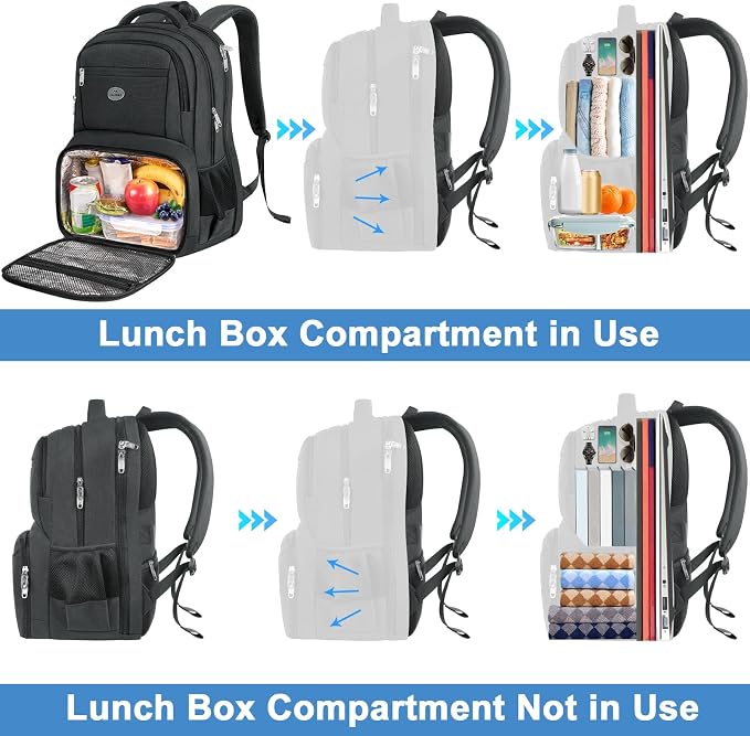 MATEIN Lunch Backpack for Men Work, Sturdy 17 Inch Laptop Backpack - Image 3
