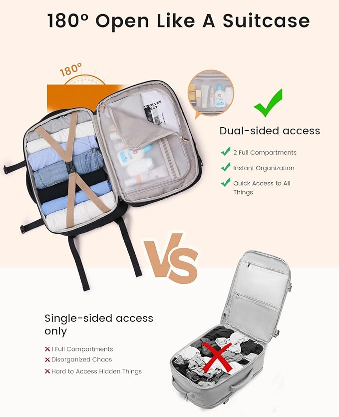 LOVEVOOK Travel Backpack for Women & Men, Carry On Backpack - Image 4