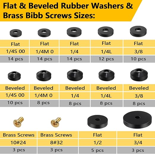 160 Pieces Hose Bib Washer & Faucet Washers Assorted Kit - Image 2