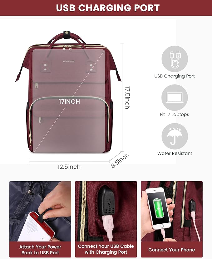LOVEVOOK 17.3 Inch Laptop Backpack, Large Travel Backpack - Image 6