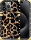 Compatible with iPhone 16 Pro Case, Seamless Gold Chain Leopard Luxury Golden by Unknown