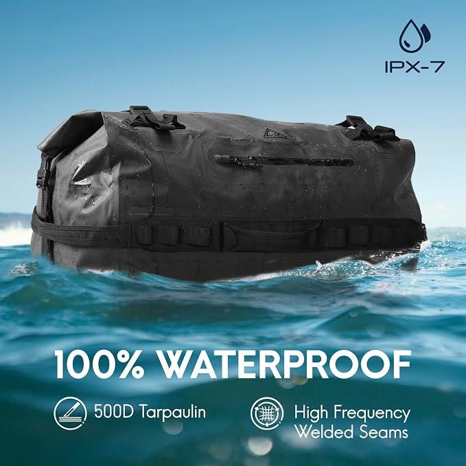 Haimont Large Waterproof Duffel Backpack Roll-Top Heavy Duty Dry Duffle Bag - Image 2