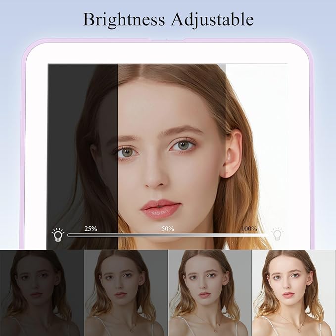 FUNTOUCH Rechargeable Travel Makeup Mirror Lights, Portable 72 Led Lighted - Image 2