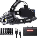Sinvimes 99000 High Lux LED Rechargeable Headlamp, 95H Long Battery Life Head by SINVIMES