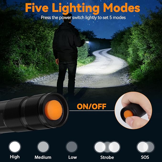 BESTSUN LED Flashlight 2 Pack, High Lumens Small Tactical Flashlights - Image 2