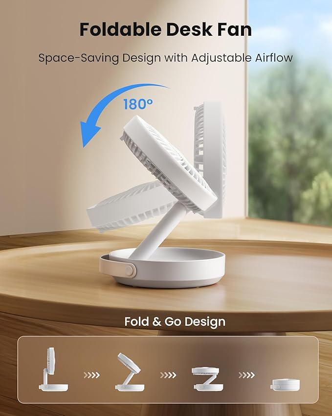 Gaiatop Foldable Small Desk Fan - Image 2