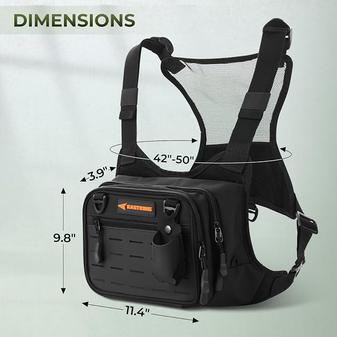 KastKing Bait Boss Water-Resistant Fishing Chest Pack - Image 7