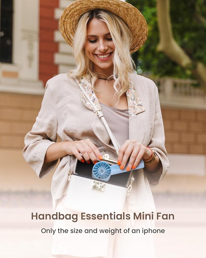 Portable Mini Handheld Turbo 4 Speed High Velocity Personal Fan, Max 16H - Image 7
