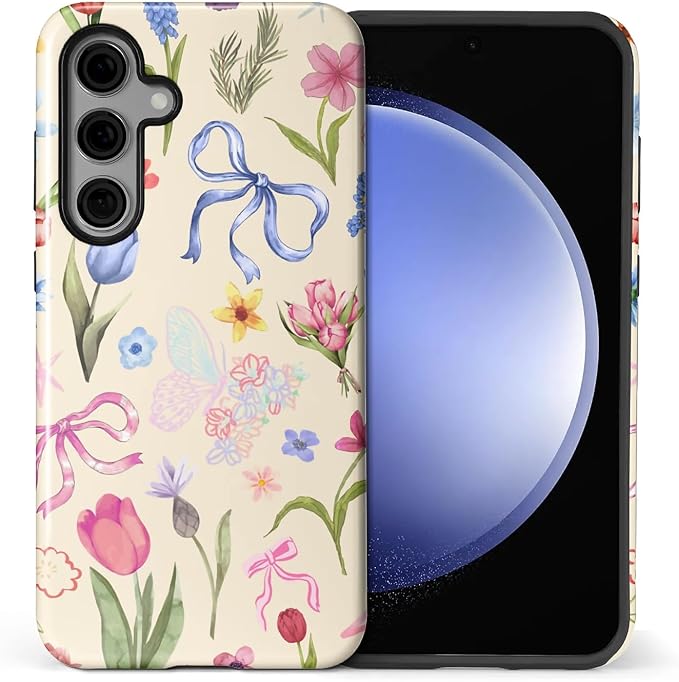 for Samsung Galaxy S25 Plus Case, HL2 Aesthetic Flower Preppy Collage Hybrid 2 by Unknown