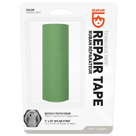 GEAR AID Tenacious Tape 3” x 20” Fabric and Vinyl Gear Repair Tape, Fix Holes - Image 2