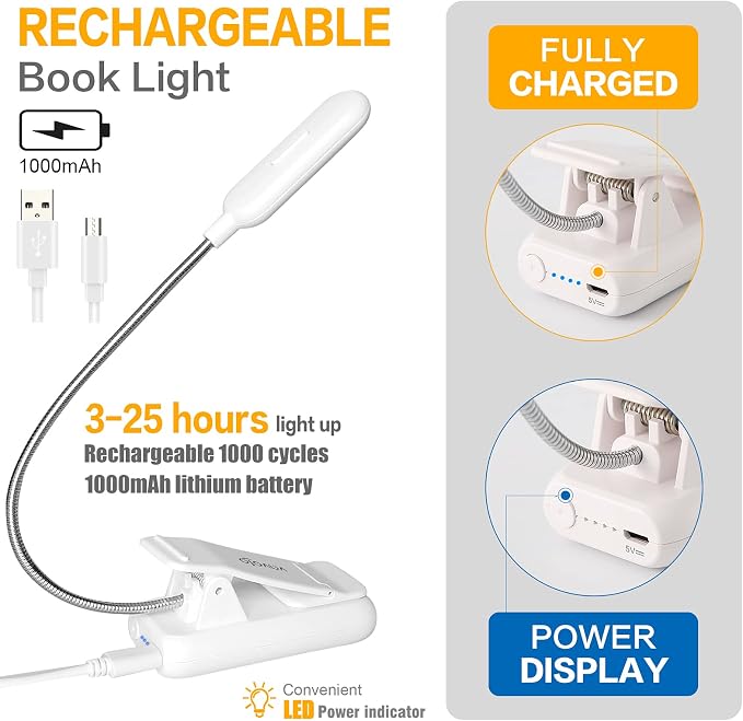 VAVOFO Clip On Book Light for Bed Kids, 7 LED Reading Light - Image 5