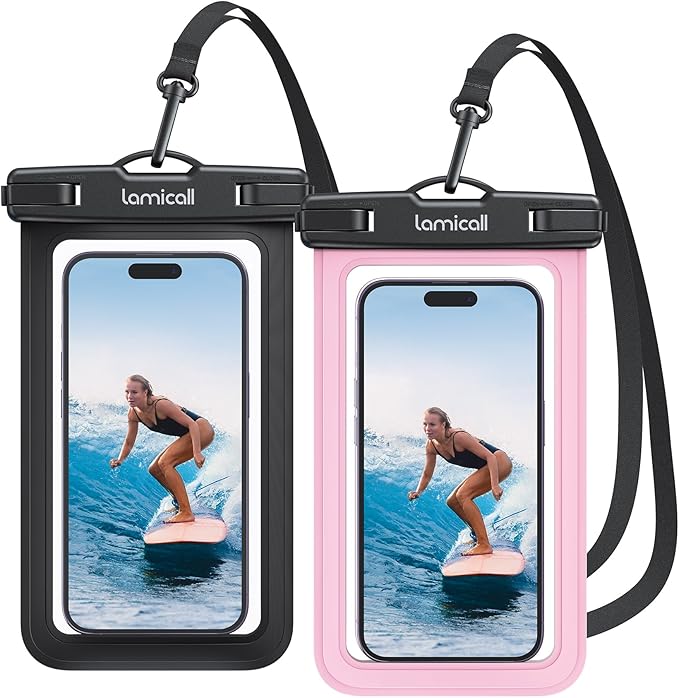 Lamicall 2Packs Waterproof Beach Bags, Vacation Essentials by Lamicall