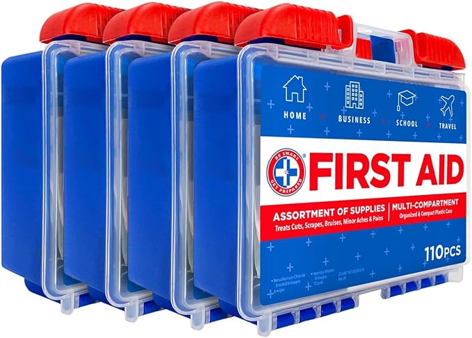 Be Smart Get Prepared 110 pc First Aid Kit: Clean, Protect Minor Cuts, Camping by BeSmartGetPrepared