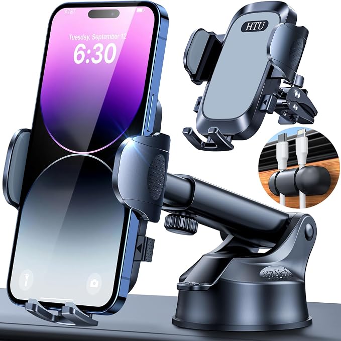 【98+LBS Strongest Suction & Military-Grade】Ultimate Car Phone Mount【Patent & by HTU15yearsincarmounts